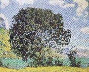 Ferdinand Hodler Baum am Brienzersee vom Bodeli aus oil painting on canvas